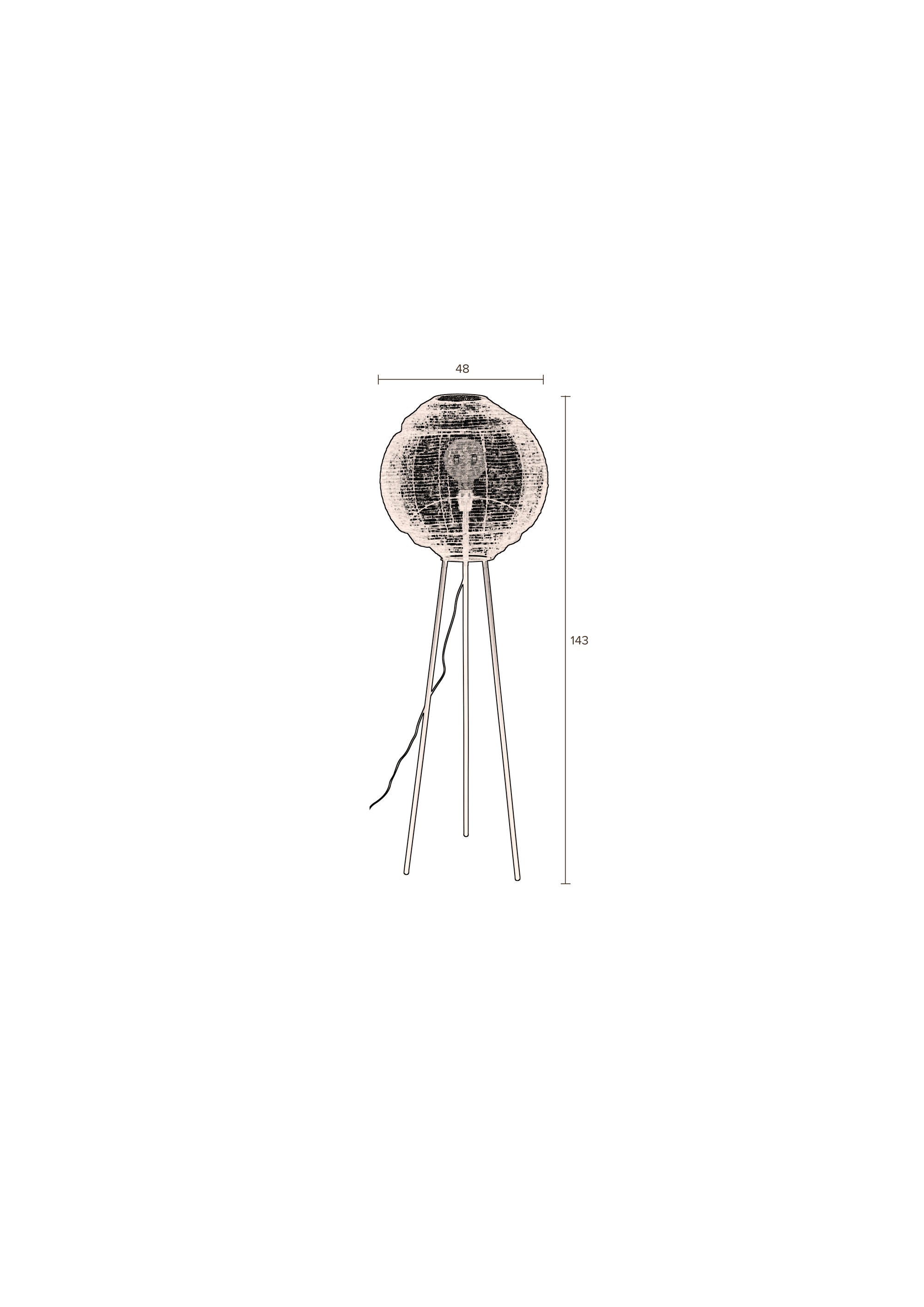Dutchbone Meezan Gold Metal Weave Floor Lamp